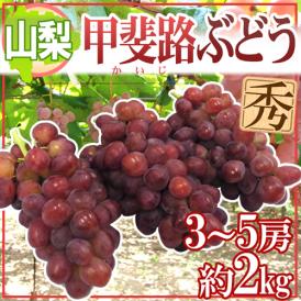 ”山梨産 甲斐路ぶどう” 秀品 3〜5房 約2kg【予約 9月中旬以降】 送料無料