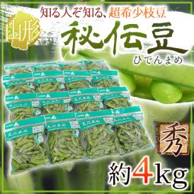 山形県産 ”秘伝豆” 秀品 約4kg 枝豆【予約 9月末以降】 送料無料