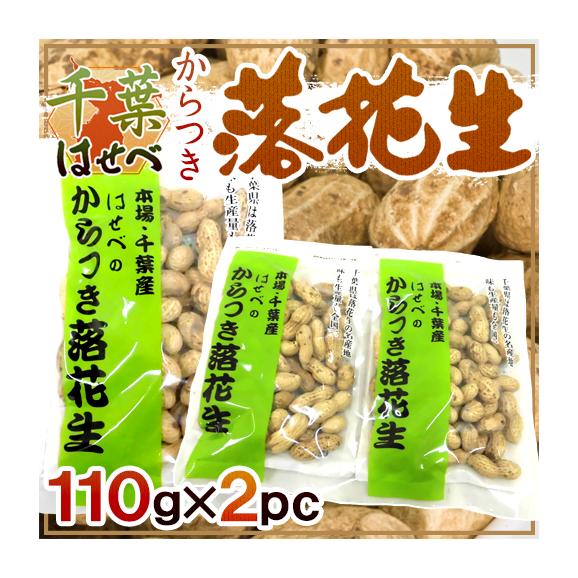 千葉産 ”はせべ からつき落花生” 110g×2袋 国産 ピーナッツ【ポスト投函送料無料】【予約 入荷次第発送】01