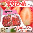 和歌山県 ”まりひめいちご（毬姫苺）” 秀品 2パック入り（1パック 9～15粒 約300g）×《1箱》【予約 12月以降】 送料無料