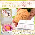 奈良県産 ”プレミアム 白いちご 淡雪いちご” 5Lサイズ 3粒 専用化粧箱【予約 1月末以降】 送料無料