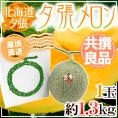 【産地直送】北海道 夕張メロン 1玉 約1.3kg 共撰・良品 化粧箱入り”良6-1玉”【予約 6月下旬以降】 送料無料