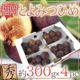 福岡県 高糖度いちじく ”とよみつひめ” 秀品 約300g×4pc【予約 7月末以降】 送料無料