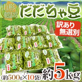 山形産 ”だだちゃ豆” 無選別・訳あり品 約5kg 希少枝豆 だだ茶豆 だだっちゃ豆【予約 8月以降】 送料無料