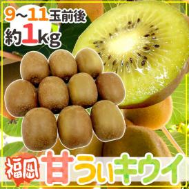 ”福岡産 甘うぃキウイ” 秀品 9～11玉前後 約1kg あまうぃキウイ【予約 10月下旬以降】 送料無料