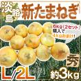 ”兵庫県 淡路島産 新たまねぎ” 秀品 L/2L 約3kg《2セット購入で4kgおまけ→10kgでお届け♪》【予約 4月末以降】 送料無料