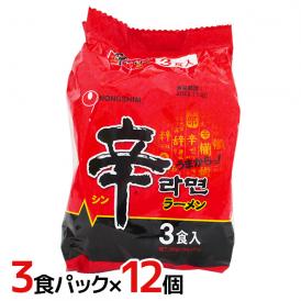 農心ジャパン ”辛ラーメン” 3食入×12袋（1ケース）