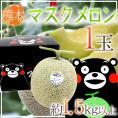熊本県 ”くまモン箱 マスクメロン” 1玉 約1.5kg以上【予約 11月以降】 送料無料