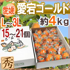 ”愛媛県 愛宕ゴールド” 秀品 L～3L 15～21玉 約4kg 愛宕柿【予約 12月中下旬以降】 送料無料