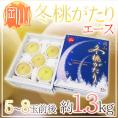 岡山県産 ”冬桃がたり” 等級エース 訳あり 5～8玉前後 約1.3kg 化粧箱【予約 11月中下旬以降】 送料無料