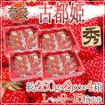 奈良県産 ”古都姫いちご” 2pc×《4箱》(1pcあたり9~15粒前後 約250g)【予約 1月以降】 送料無料