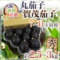 大阪・奈良・京都 ”丸茄子・賀茂茄子” 秀品 7～11玉前後 約2.5～3kg まるなす/賀茂なす/茄子/なす【予約 5月以降】 送料無料