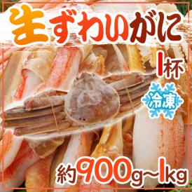ロシア産 冷凍 ”生ズワイガニ” 1杯 約900g～1kg 姿 ズワイ蟹 送料無料