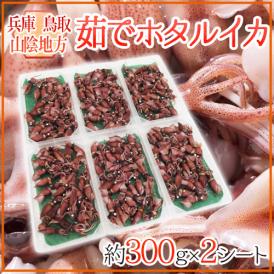 兵庫・鳥取・山陰地方 ”茹でホタルイカ” 約300g×2シート 【予約 入荷次第発送】 送料無料