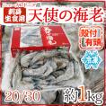 ニューカレドニア産 冷凍 ”生食用・天使の海老” 20/30 約1kg 車海老 送料無料