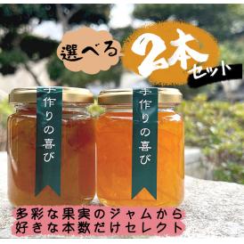 自家製ジャム選べる2本セット(140gx2)　手作りジャム　国産　ギフト　贈り物　プレセント　健康　人気