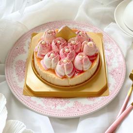 純生・冷凍ケーキ「メルティーローズ チーズケーキ4号」誕生日ケーキ・記念日・薔薇ケーキ・お菓子
