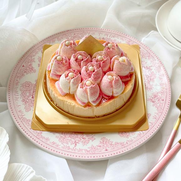 純生・冷凍ケーキ「メルティーローズ チーズケーキ4号」誕生日ケーキ・記念日・薔薇ケーキ・お菓子01