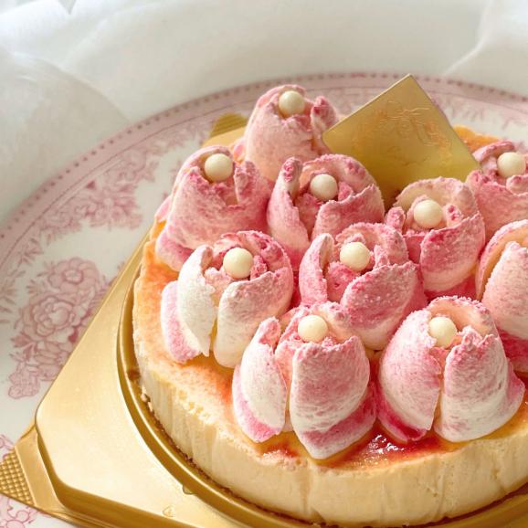 純生・冷凍ケーキ「メルティーローズ チーズケーキ4号」誕生日ケーキ・記念日・薔薇ケーキ・お菓子03