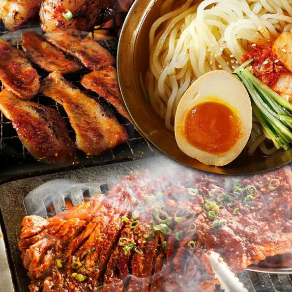 送料無料 ふたごの「焼肉冷麺セット」 豪華5品 ｜大阪焼肉