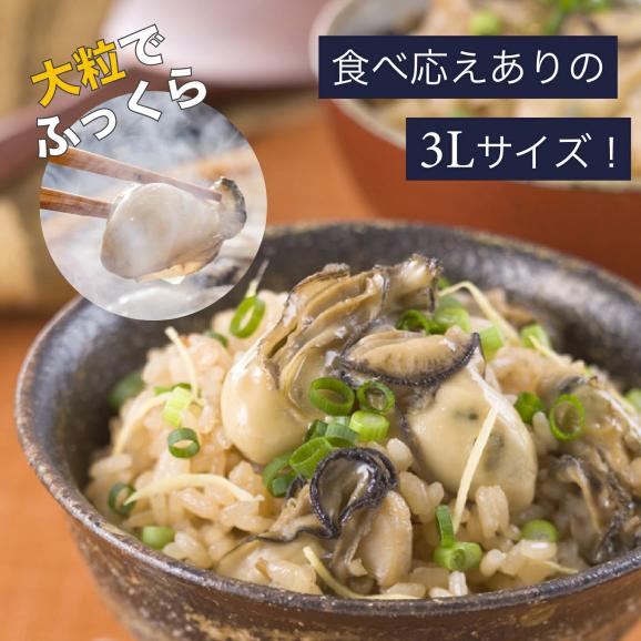 【 加熱調理用 】広島県 産 冷凍 かき１kg（ ３Lサイズ ）02