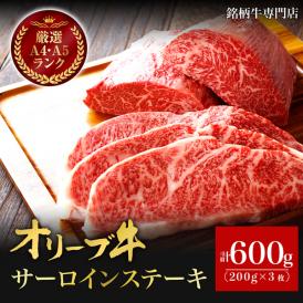 【送料無料】【讃岐牛】オリーブ牛サーロインステーキ　600g　　ステーキ　鉄板焼き