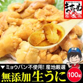 チリ産最上級Aグレード厳選！ミョウバン不使用 無添加 生うに 100g [ブランチング処理]【雲丹/生ウニ/うに/寿司/海鮮丼/送料無料/ますよね】