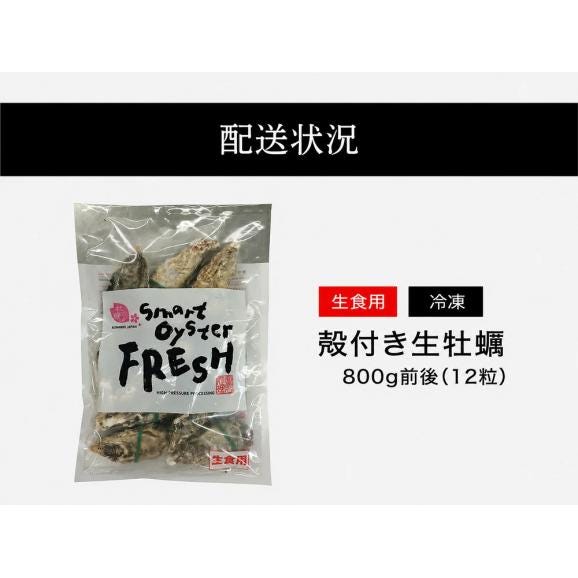 【生食OK】広島県産 殻付き牡蠣 800g前後(約12粒入)※高圧処理済みで簡単殻むき【送料無料/貝/かき/カキ/生牡蠣/生かき/生ガキ/ギフト/お中元/BBQ/ますよね】06