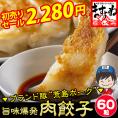 【新春初売りセール】【“奇跡の豚”荒島ポーク使用】自家製 和風 肉餃子 60個 (約12人前) 国産原料使用※タレなし【ぎょうざ/ギョウザ/送料無料/ますよね】