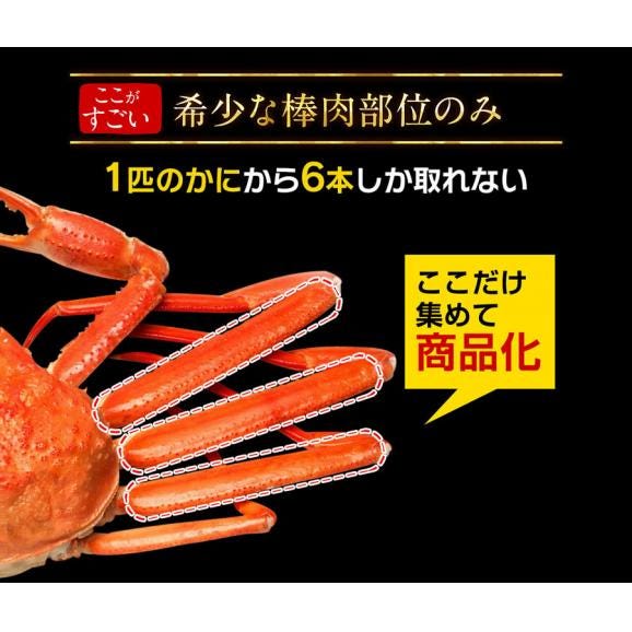 【3Lサイズ/棒肉100％】お刺身OK  プレミアム 生ずわい蟹 棒ポーション 2kg(500g×4P) 80～100本【ズワイ/カニ/かに/蟹しゃぶ/蟹刺し/ギフト/送料無料/ますよね】03