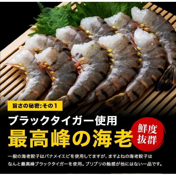 【ブラックタイガー使用】自家製 エビ餃子 80個【エビギョウザ/海老餃子/ぎょうざ/ギョウザ/海老/えび/焼き餃子/点心/水餃子/母の日/ギフト/送料無料/ますよね】02