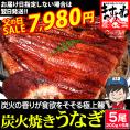 《父の日セール》本格 炭火焼き 我が家のうなぎ蒲焼き 計1kg(約200g×5尾)[中国産] ISO認証 HACCP管理【鰻/ウナギ/土用の丑の日/父の日/ギフト/送料無料/ますよね】