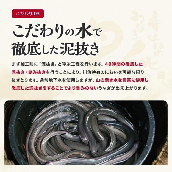 【ギフト箱入り】本格 炭火焼き 我が家のうなぎ蒲焼き 400g(約200g×2尾)[中国産] タレ･山椒付 ISO認証 HACCP管理【鰻/ウナギ/父の日/ギフト/送料無料/ますよね】04