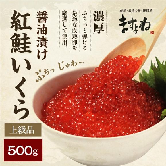 紅鮭いくら醤油漬け 500g【いくら/イクラ/しょうゆ漬け/海鮮/海鮮丼/いくら丼/お中元/ギフト/お取り寄せグルメ/送料無料/ますよね】02