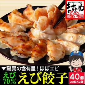 驚異のエビ含有率70％!! エビ好きのための海老餃子 60個入(20個入×3袋)【エビギョウザ/えび餃子/ぎょうざ/ギョウザ/海老/えび/焼き餃子/点心/水餃子/ギフト/送料無料/ますよね】