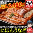 《うなぎ強化月間》特大にほんうなぎ 蒲焼き 約280g(約140g×2尾)[台湾産] (タレ･山椒付)【鰻/ウナギ/ギフト/プレゼント/お中元/土用の丑の日/送料無料/ますよね】