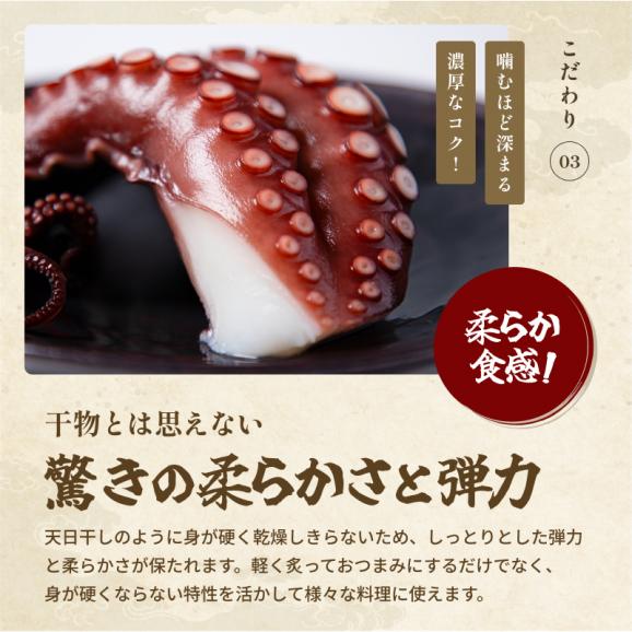 福井県敦賀産 真だこ 灰干し 1kg (2~3尾入り) 無添加 国産 干しだこ 【真蛸/真ダコ/冷凍たこ/冷凍食品/海産物/珍味/ギフト/送料無料/ますよね】04