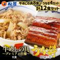 【松屋】 プレミアム仕様牛めしの具×8 ふわぁとろ 鰻 （うなぎ）80g×4【冷凍】うなぎ 牛丼 牛丼の具