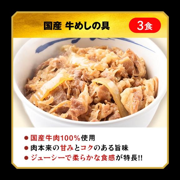 【松屋詰め合わせセット】牛めし食べ比べセット4種（プレミアム仕様牛めしの具3食、乳酸菌入り牛めしの具3食、糖質OFF牛めしの具3食、国産牛めしの具3食）と豚めし3食　計15食セット06