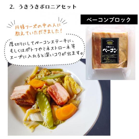 ギフト ハム 2024 ギフト 国産豚 うきうきボロニアセット 天橋立セットC 丹後フーズ あらびき ソーセージ ロースハム ベーコン ブロック スモーク 生ハム 詰め合わせ 全6種 グルメ 贈り物06