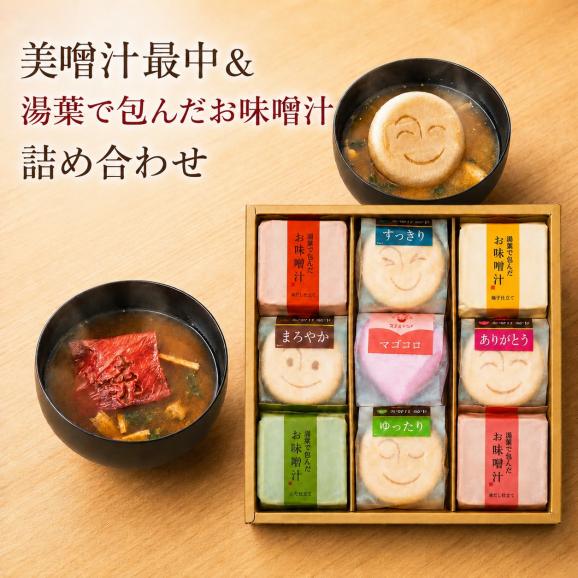 美噌元 美噌汁最中・湯葉で包んだお味噌汁 9個箱 ギフト01