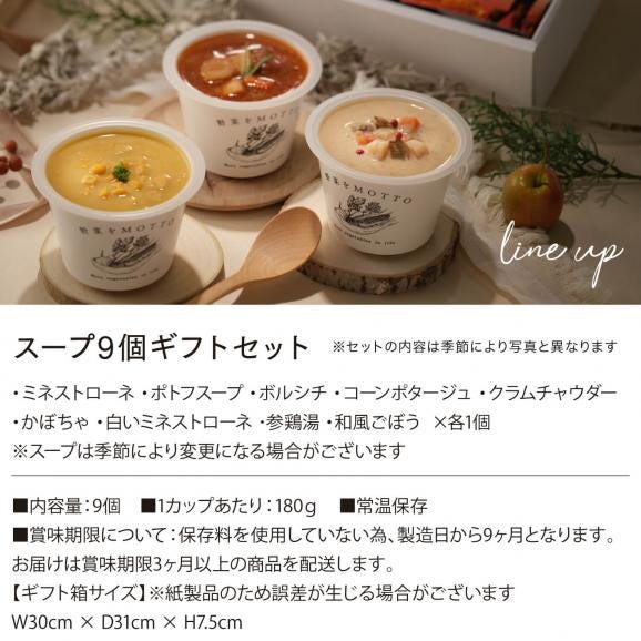 野菜をMOTTO おまかせ スープ9個 レンジ で 1分 贅沢 野菜 スープ セット【送料無料】 プレゼント02
