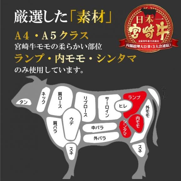 宮崎牛モモステーキ1枚約100ｇ　肉の日04