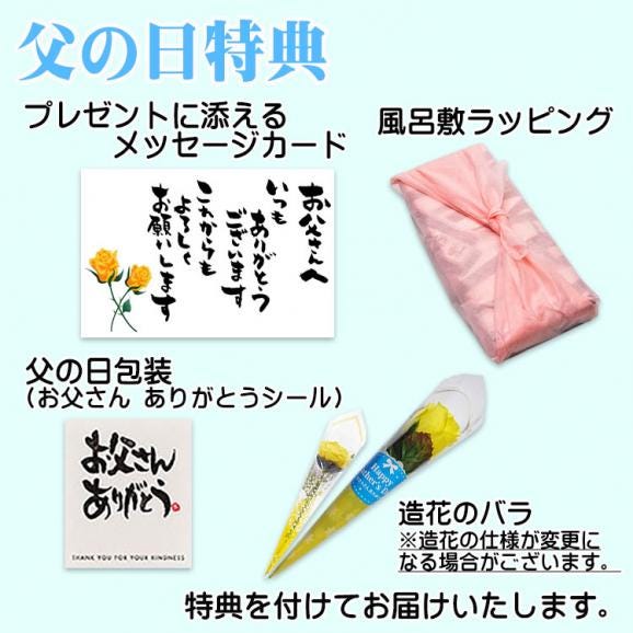 父の日【送料無料】栗きんとん/梅入り/小豆こしあん/抹茶白あん/ヤブキタ茶あんの水饅頭各2個合計10入り 造花のバラ ＆ 選べるメッセージカード ＆ 父の日ラッピング ＆ 風呂敷04