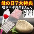 母の日【送料無料】栗きんとん20個入り プレゼント スイーツ 和菓子 花とスイーツ 以外 ギフト 造花の カーネーション ＆ 選べるメッセージーカード ＆ 風呂敷ラッピング