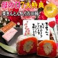 母の日【送料無料】栗柿10個入り プレゼント スイーツ 和菓子 お菓子 花とスイーツ 花 以外 ギフト 造花の カーネーション ＆ 選べるメッセージーカード ＆ 風呂敷ラッピング