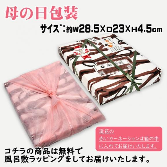 母の日【送料無料】栗柿20個入り プレゼント スイーツ 和菓子 お菓子 花とスイーツ 花 以外 ギフト 造花の カーネーション ＆ 選べるメッセージーカード ＆ 風呂敷ラッピング06