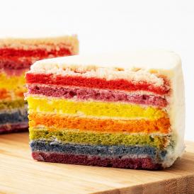 誕生日ケーキ バースデーケーキ  レインボーケーキ 5号 アメリカ発 カラフルケーキ