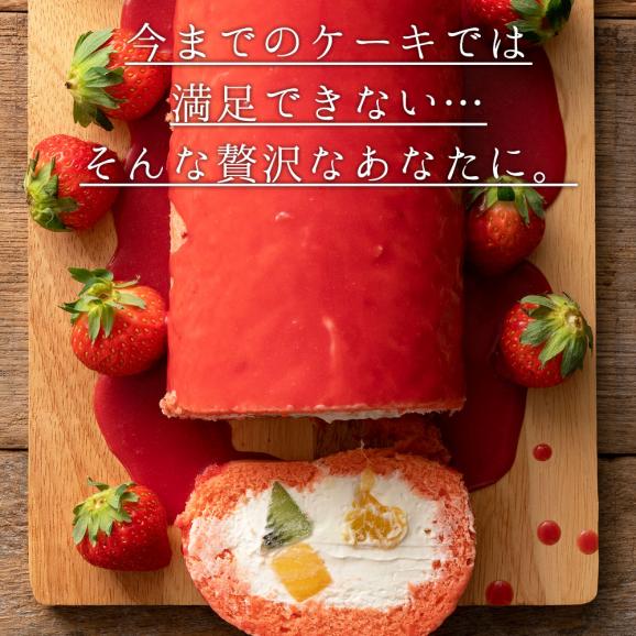 ケーキ フルーツ ロールケーキ 猩々緋（しょうじょうひ）かなえロール 苺02