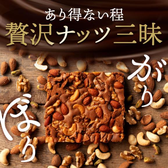 スイーツ 送料無料 ブラウニー【ようこそ異次元ナッツの世界へ】贅沢ナッツ ごろごろ ナッツナッツブラウニー 2個セット [ 詰め合わせ 焼き菓子 かわいい プチギフト ] 03